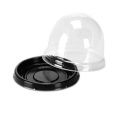 Round Clear Plastic Mooncake Container Transparent Small Cake Box for Wedding Party